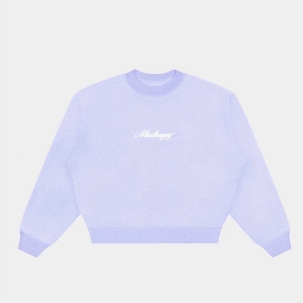 Madhappy Signature Crop Crewneck in Powder
